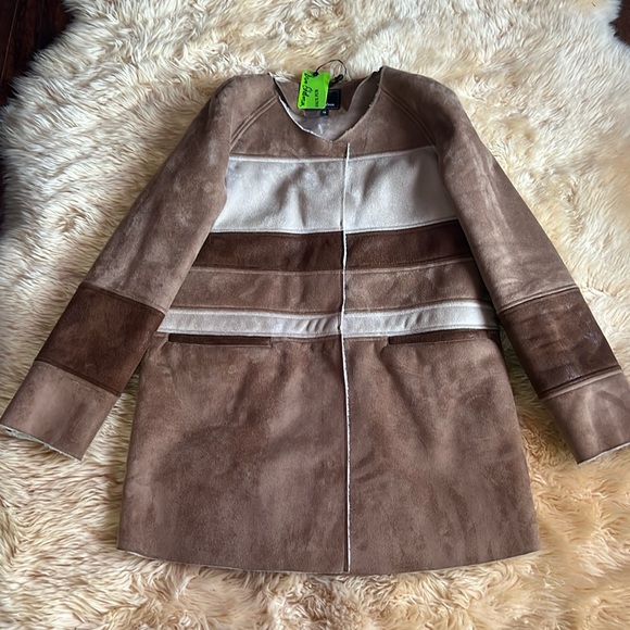 Sam Edelman Jackets & Blazers - Sam Edelman faux shearling color block coat